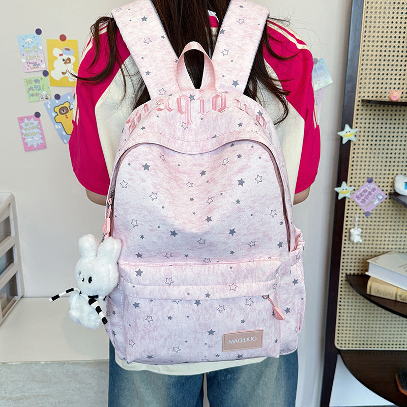 Star-Embellished Casual Backpack LoungeYard — product view 2