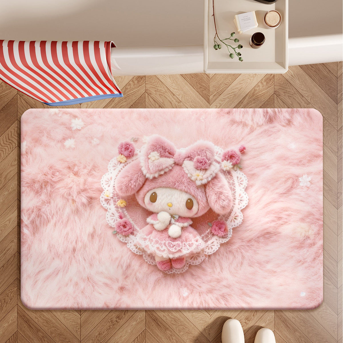 Cute Themed Plush Bath Mat — product view 1