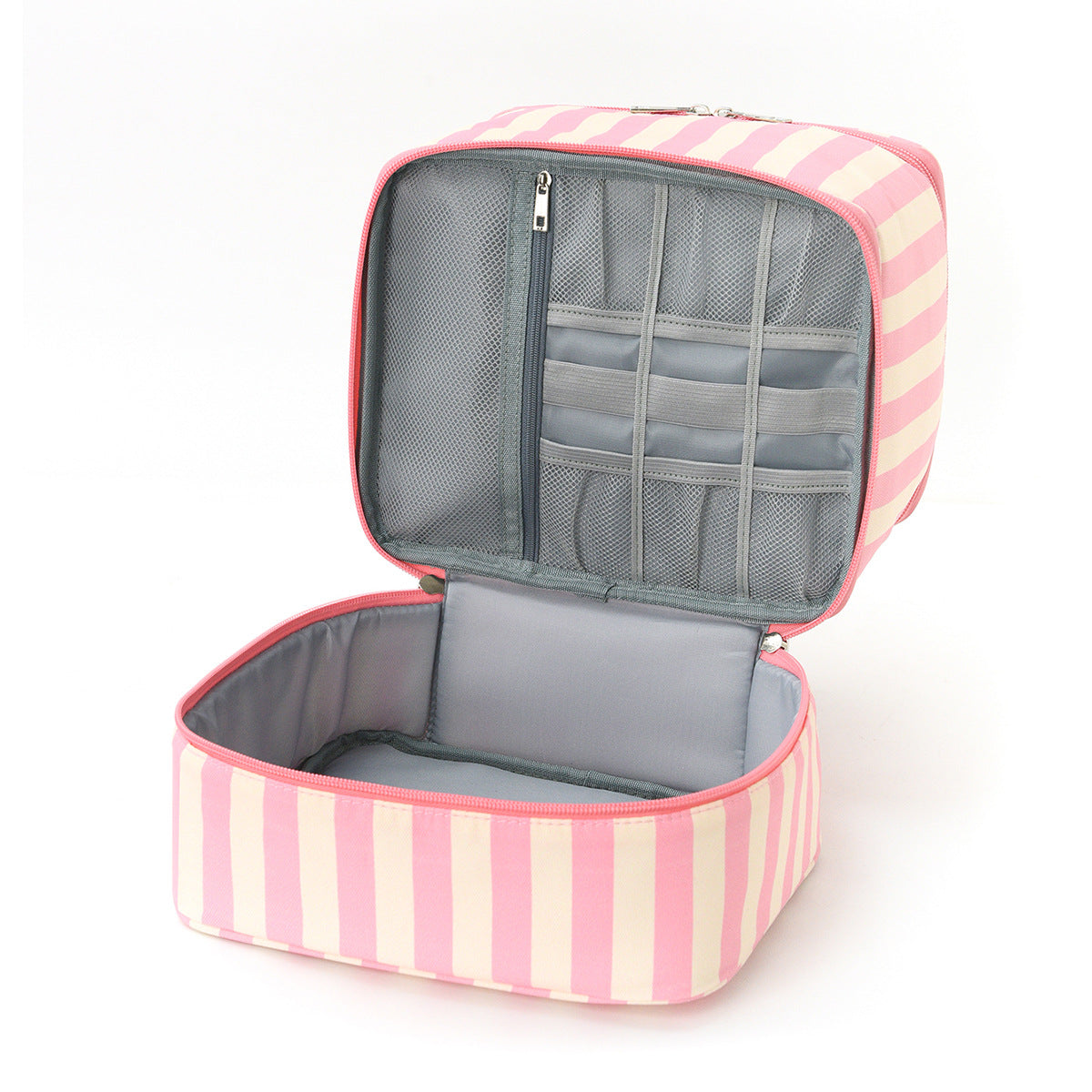 Cosmetic organizer with multiple compartments and removable interior LoungeYard — product view 3