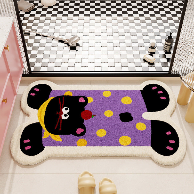 Plush Bear-Shaped Bath Mat — product view 3