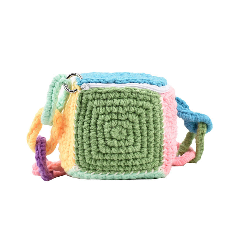Colorful Geometric Crochet Mini Crossbody Bag — product view 1