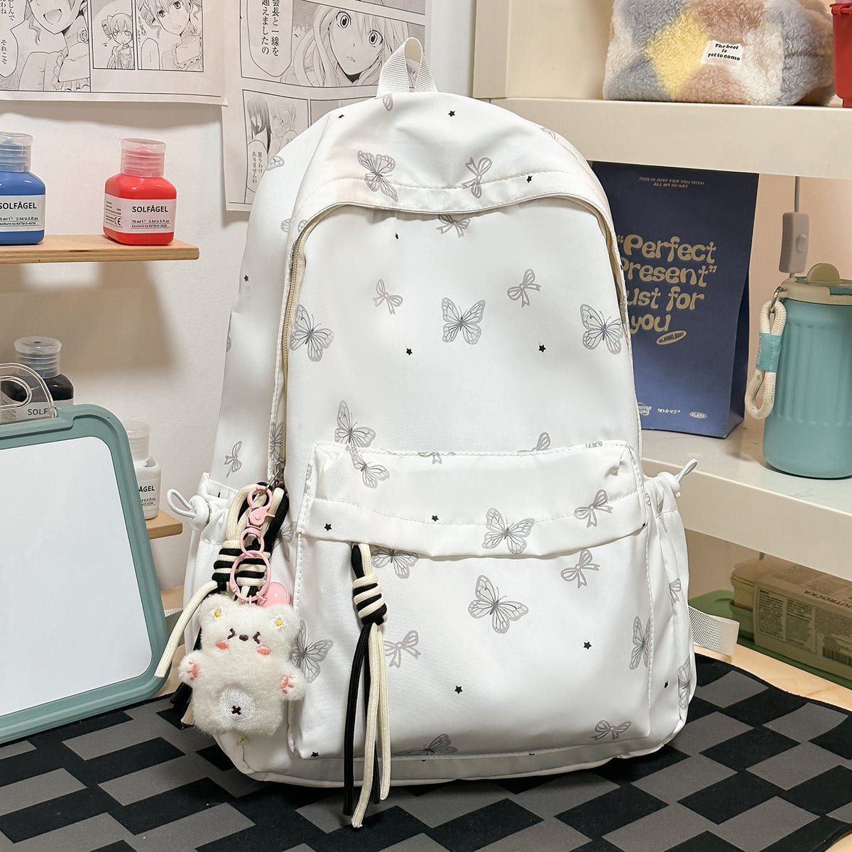 Charming Butterfly Print Casual Backpack LoungeYard — product view 6