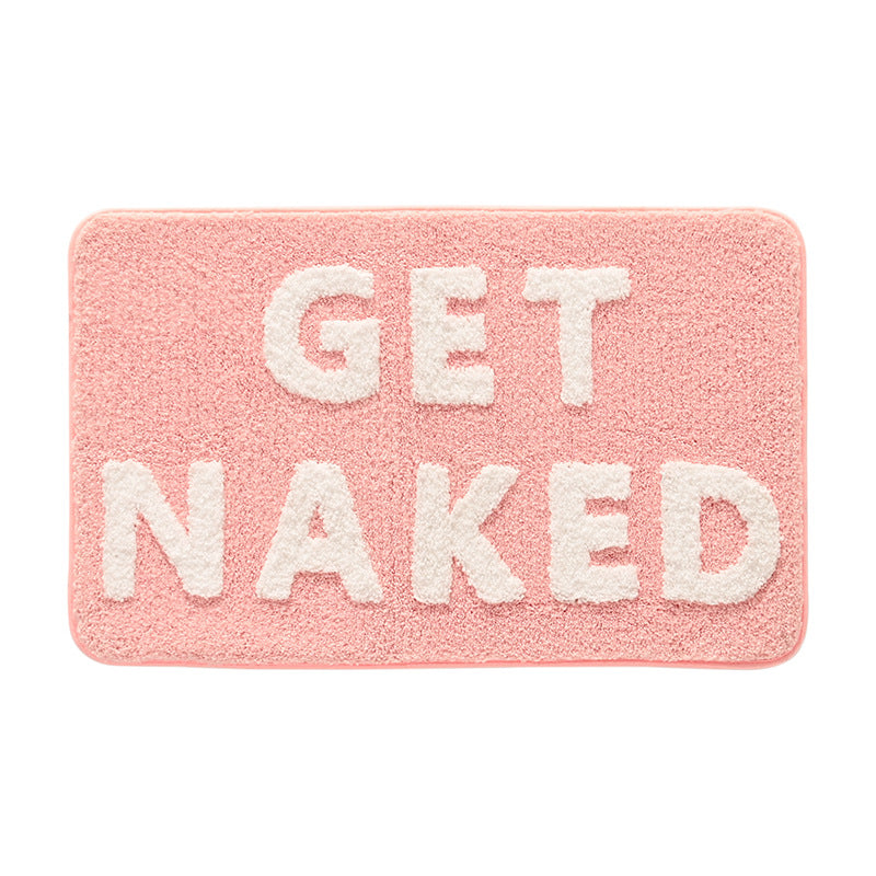 Plush Bathroom Quote Mat Bowlift — product view 5