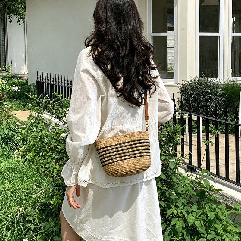 Woven Straw Crossbody Bag — product view 1