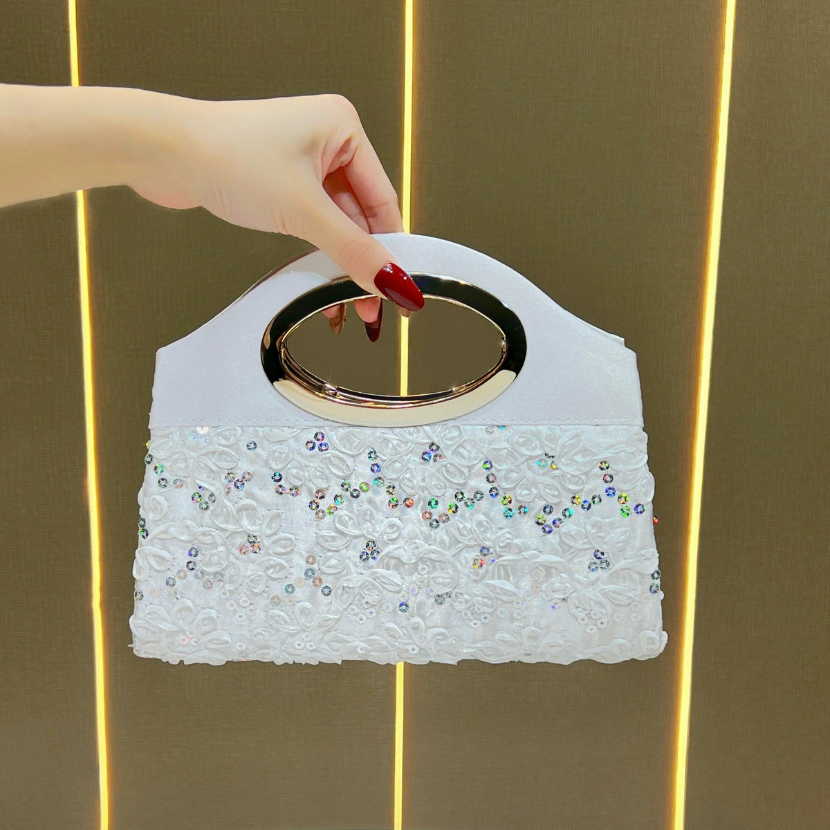 Floral Embellished Evening Purse — product view 1