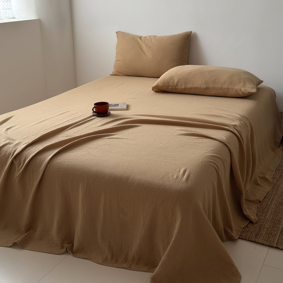 Bedding set made of cotton gauze with throw and pillow covers — product view 6