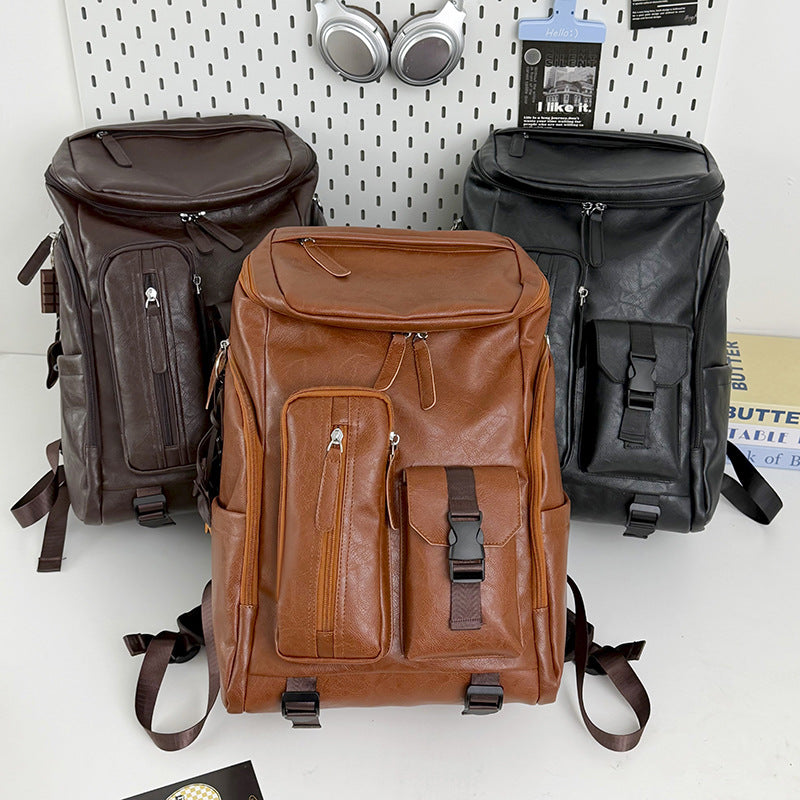 Multi-Functional Leather Backpack LoungeYard — product view 4
