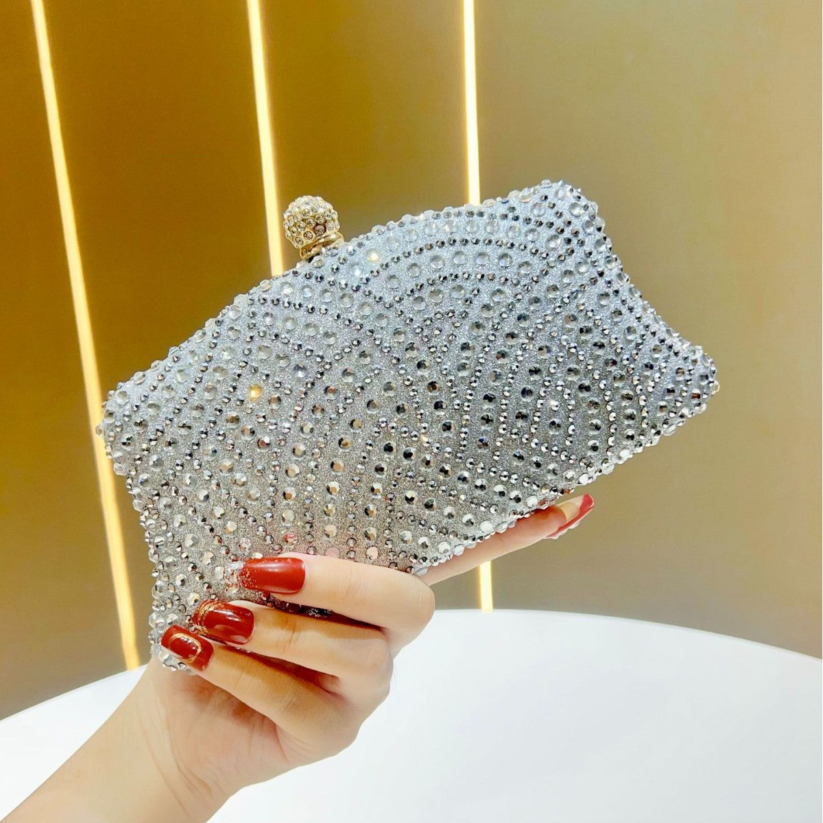 Ornate Beaded Evening Clutch — product view 6