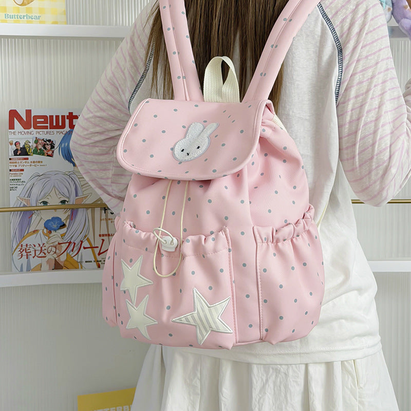 Playful Graphic Print Backpack LoungeYard 1791205578 — product view 2