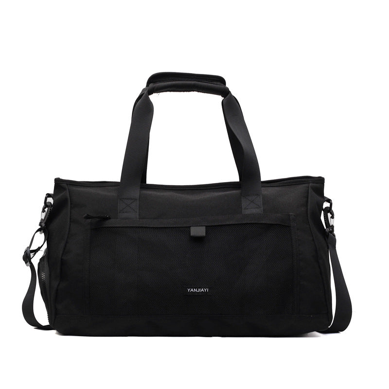 Sporty travel bag with mesh structure and practical compartments LoungeYard — product view 5