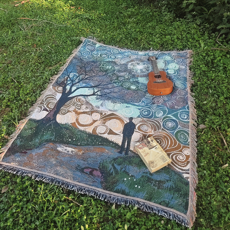 Artistic Woven Throw Blanket — product view 3