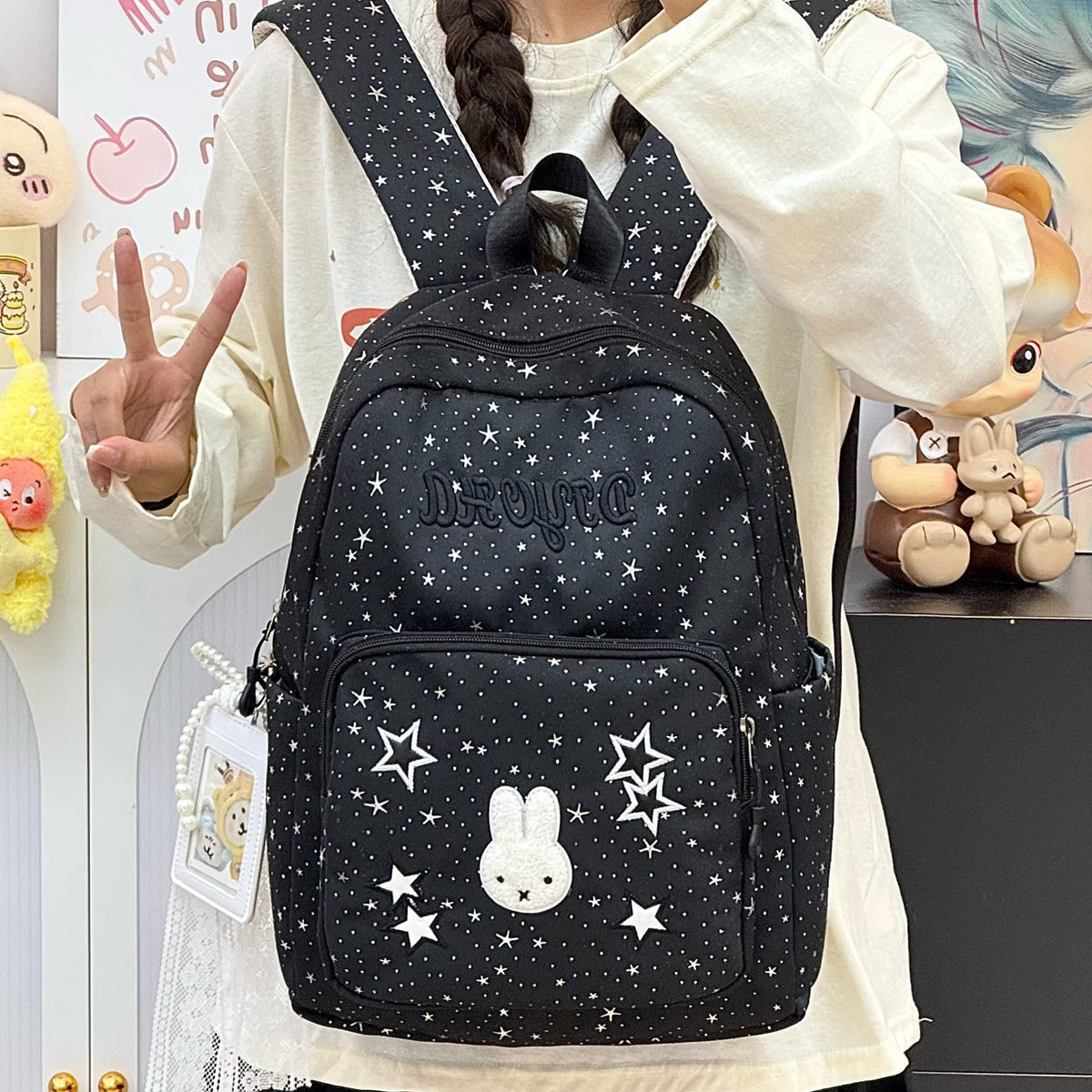Adorable Cute Character Backpack LoungeYard — product view 2