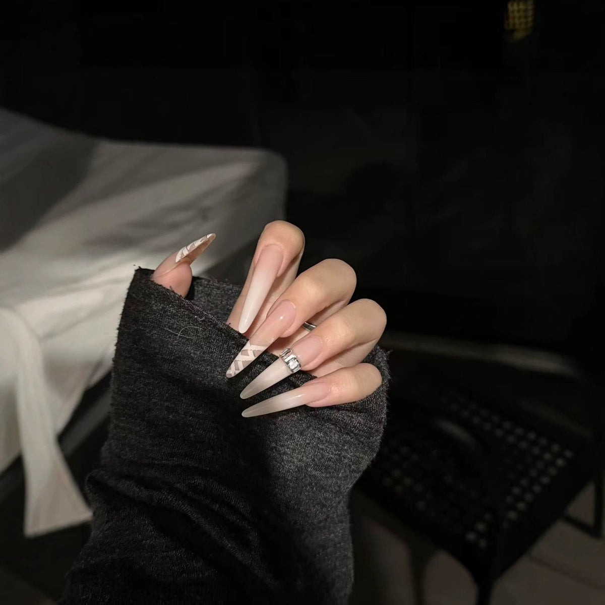 Long Stiletto Press-On Nail Extensions — product view 2
