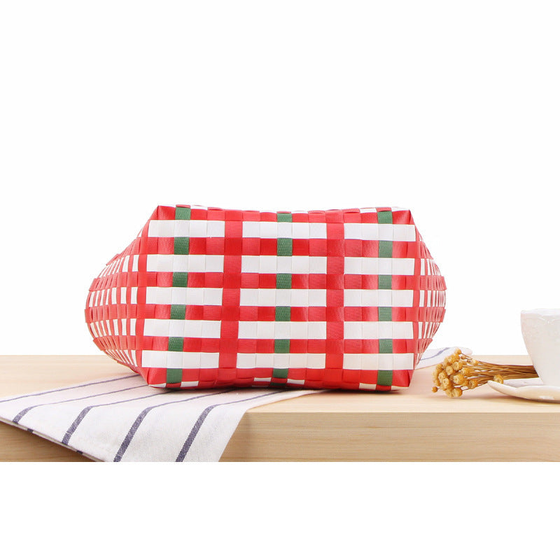 Braided shopping bag with colorful pattern LoungeYard — product view 4