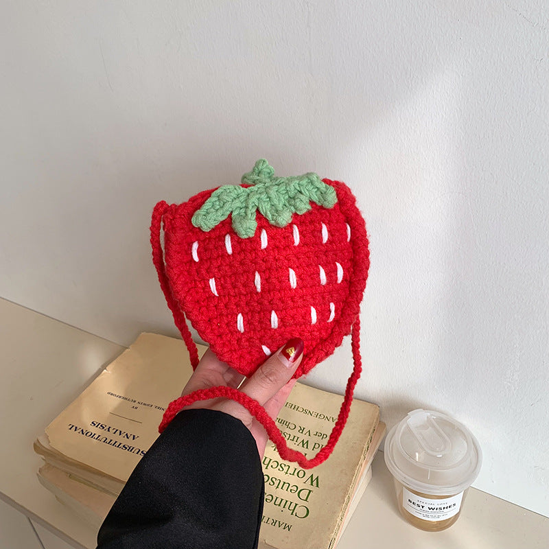 Strawberry-Themed Crocheted Handbag — product view 2