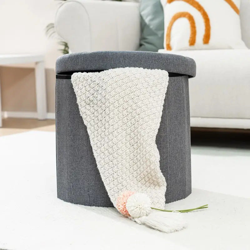 Folding Storage Pouf Bowlift — product view 3