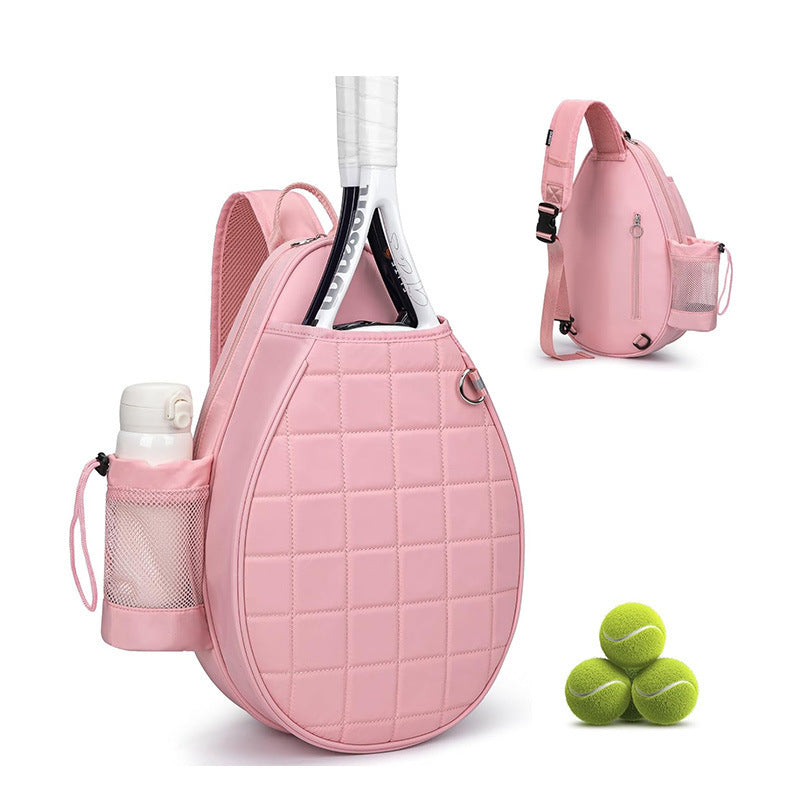 Sporty racket bag with integrated bottle and compartments LoungeYard — product view 1