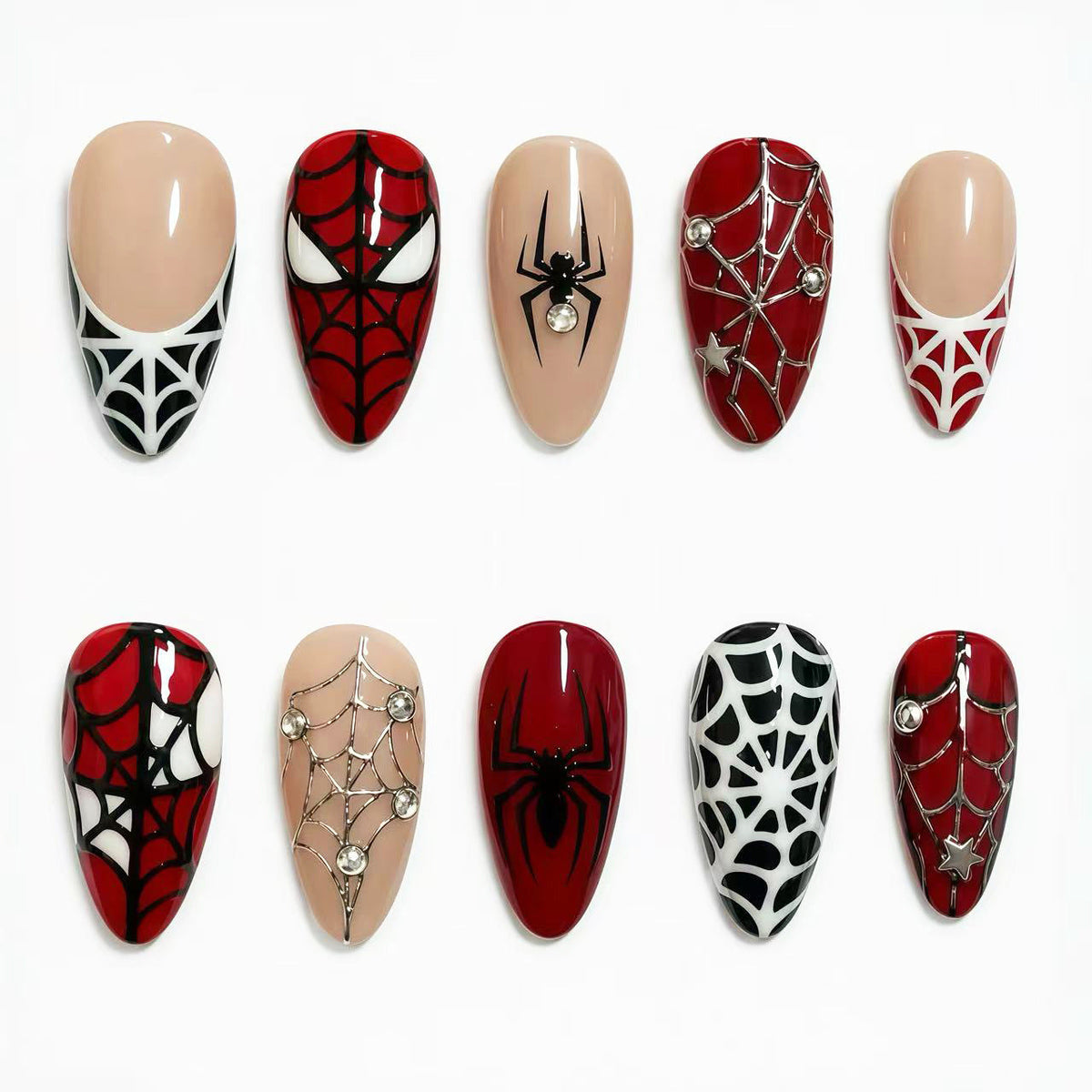 Artistic Spider-Themed Press-On Nail Kit — product view 1