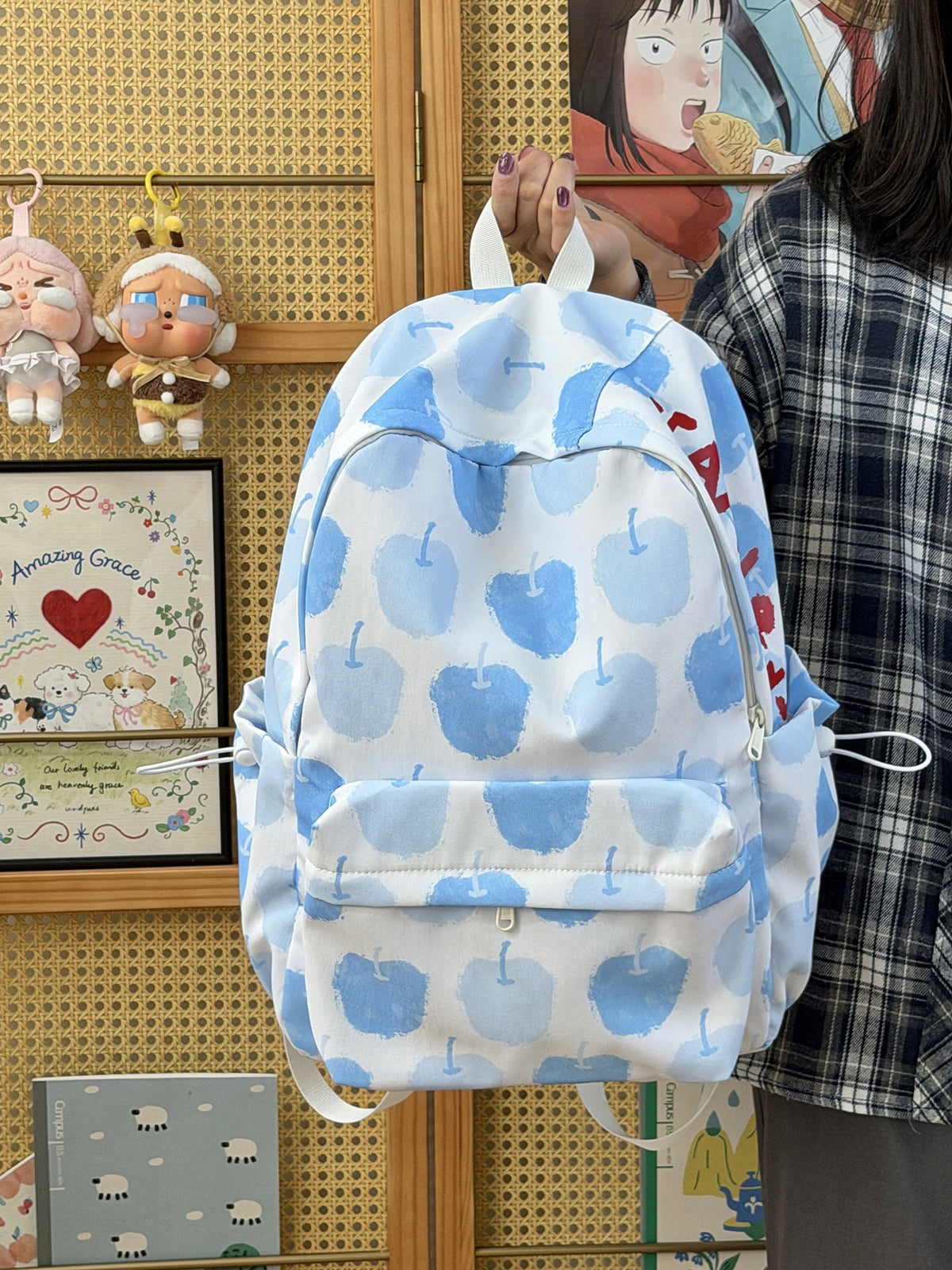 Playful Apple-Patterned Backpack LoungeYard — product view 7