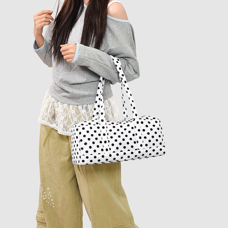 Functional Polka Dot Weekend Duffel Bag — product view 4