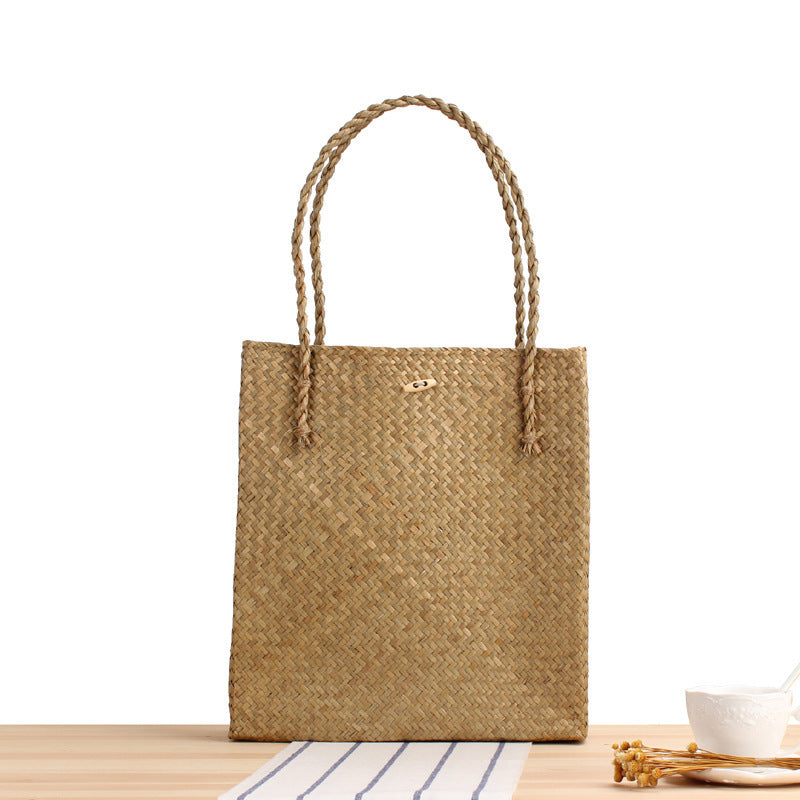 Braided Tote Bag with Two Sturdy Handles LoungeYard — product view 6