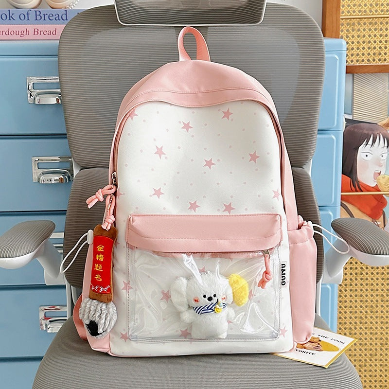 Fun-Themed Star Pattern Backpack LoungeYard — product view 7