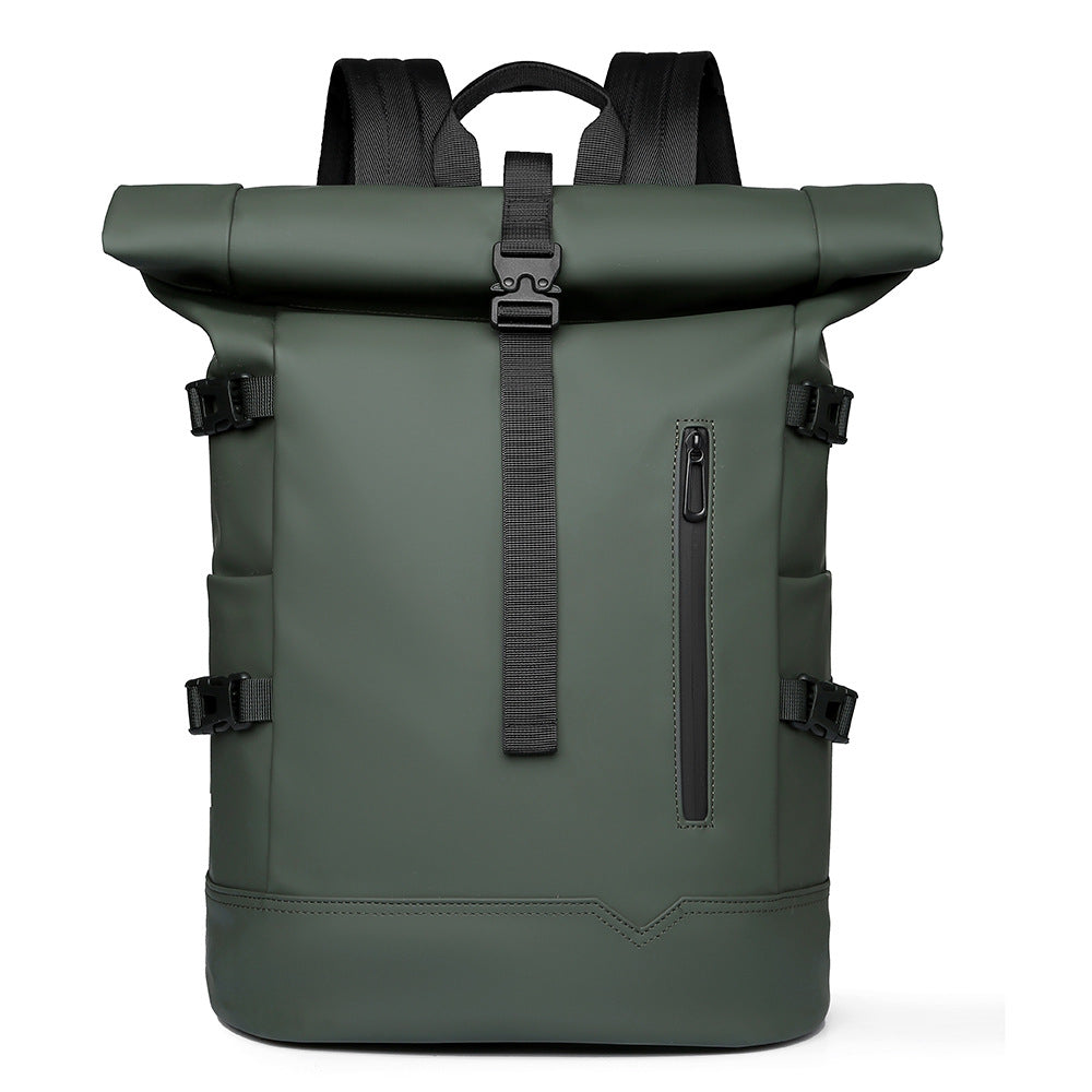 Stylish Roll-Top Waterproof Backpack LoungeYard — product view 4