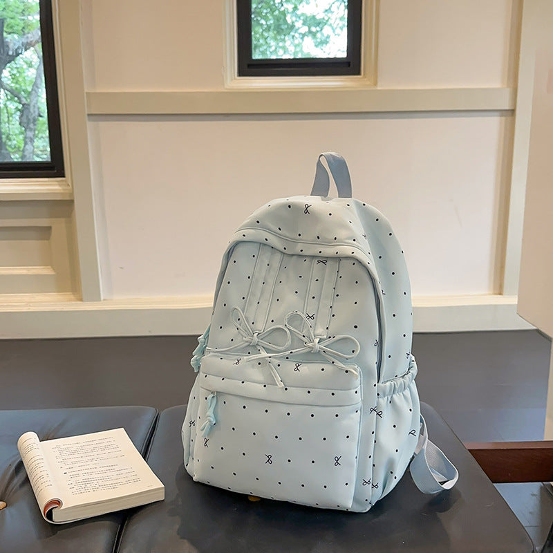 Fun Polka Dot Patterned Backpack — product view 3