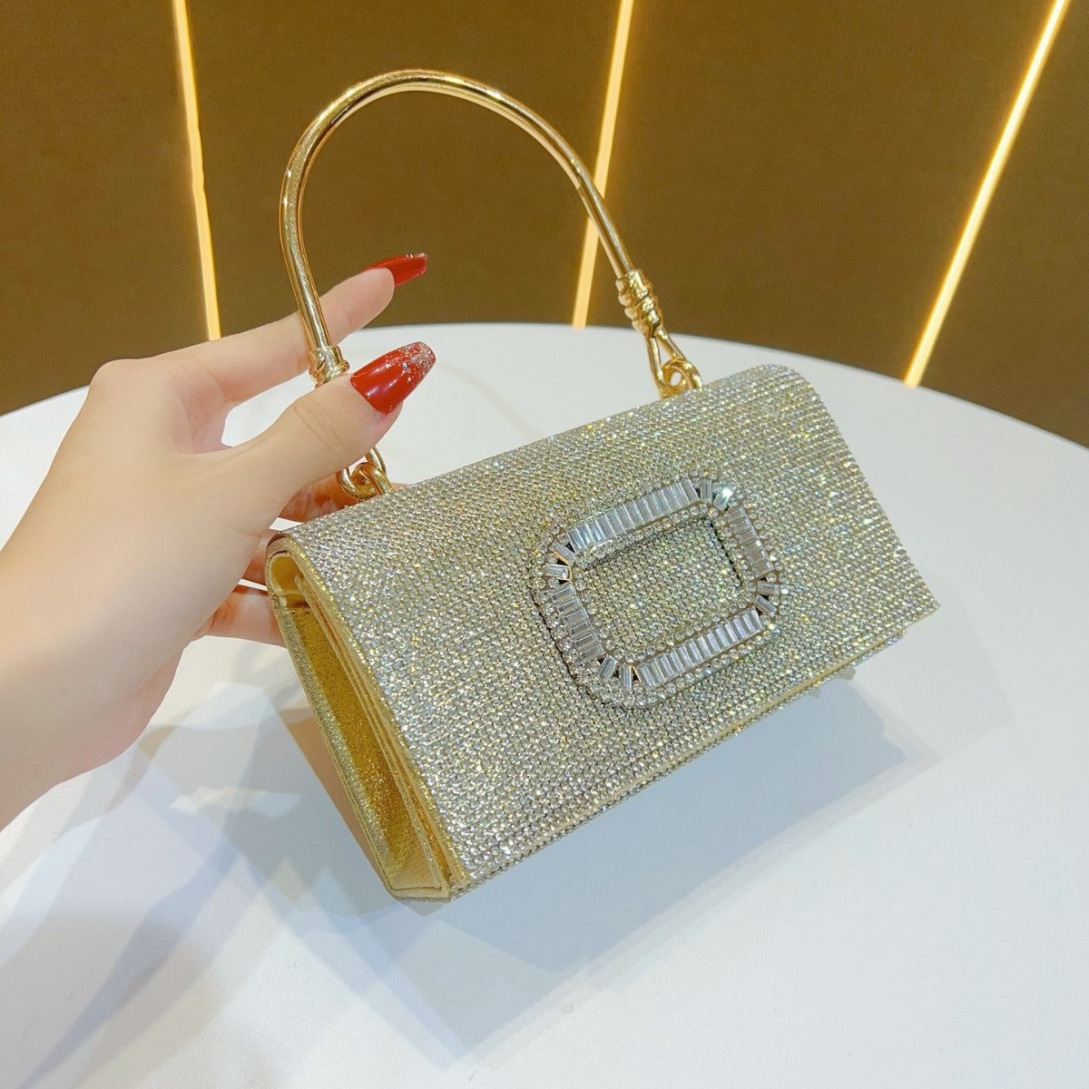 Decorative Rhinestone Evening Purse — product view 7