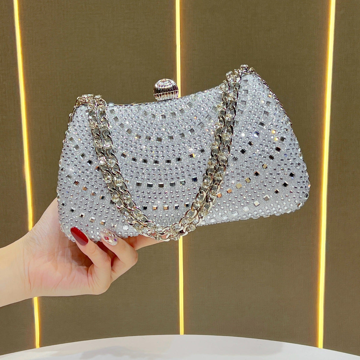 Decorative Rhinestone Handbag — product view 3
