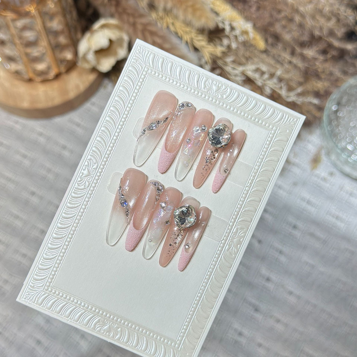 Glamorous Crystal-Embellished Press-On Nail Set — product view 2