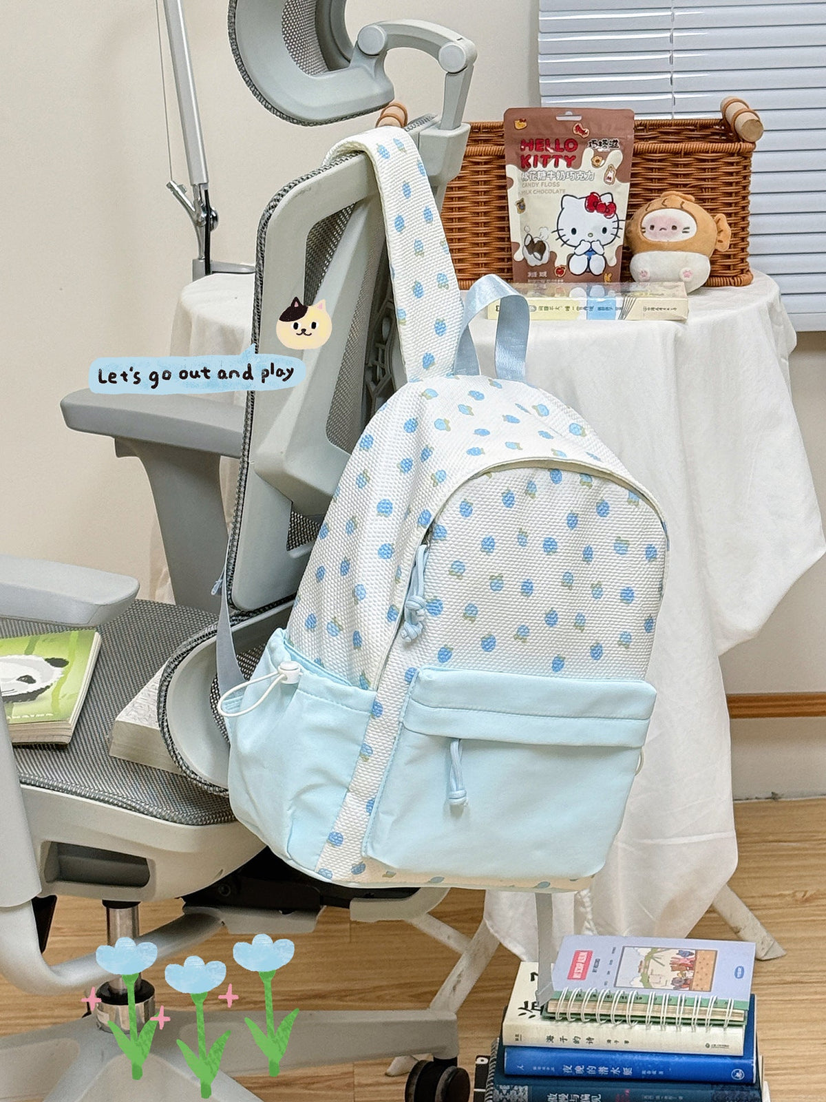 Cute Patterned School Backpack LoungeYard — product view 6