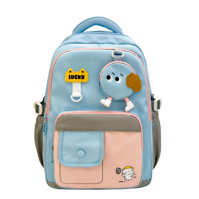 Playful Character Design School Backpack LoungeYard — product view 2