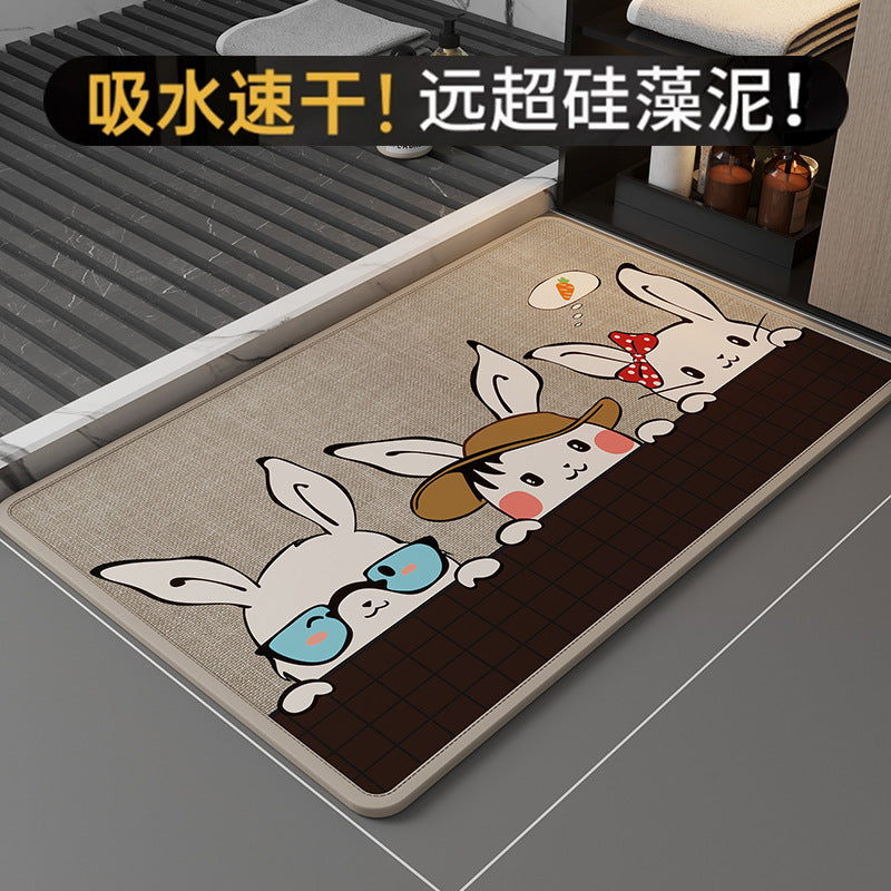 Cute Bunny-Themed Bath Mat — product view 3