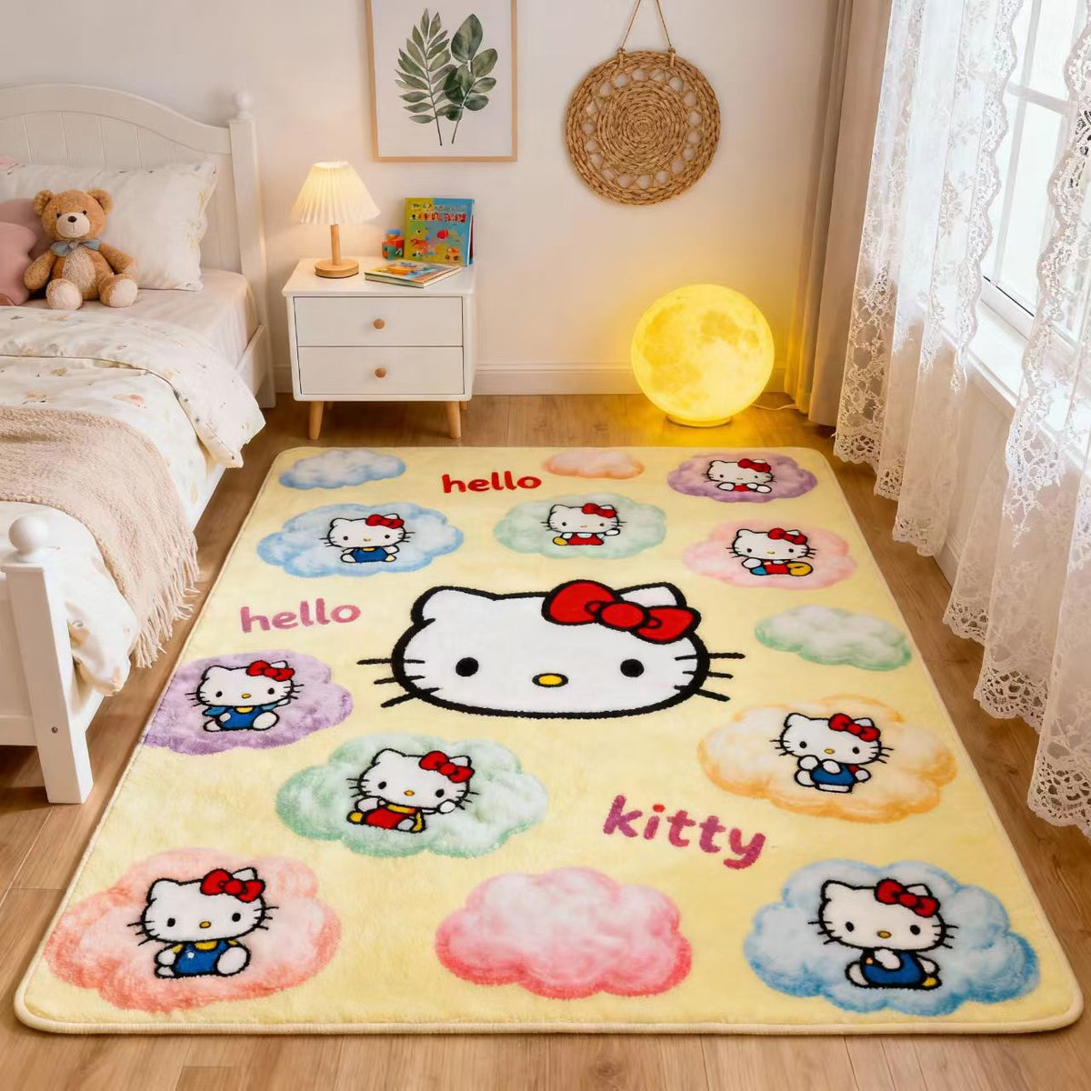 Hello Kitty-Themed Plush Floor Mat Bowlift — product view 2