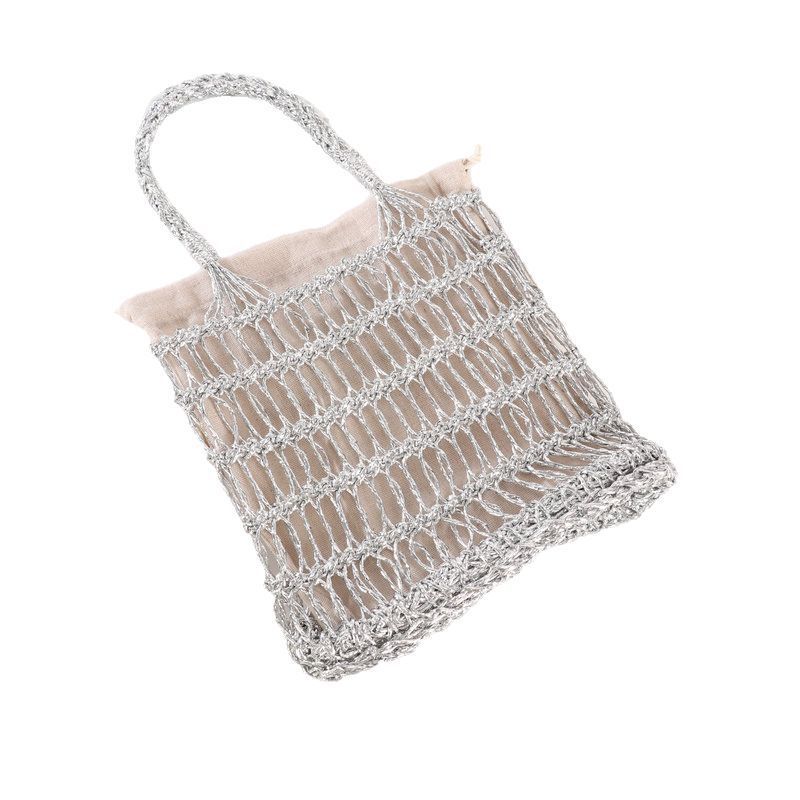 Handwoven net shopper bag LoungeYard — product view 5
