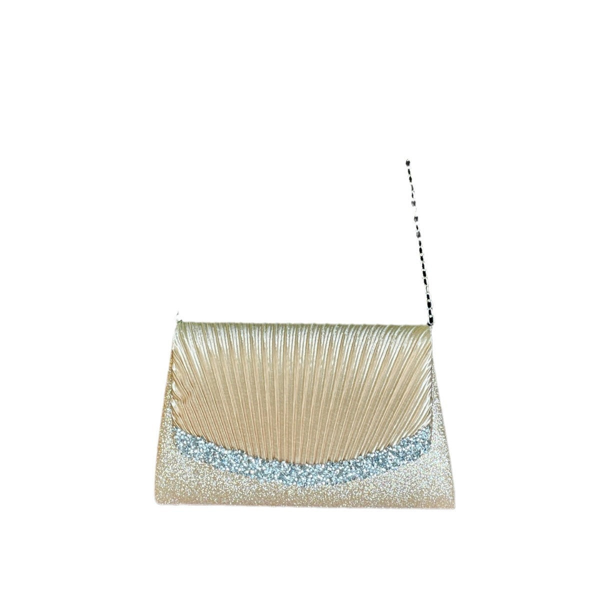Pleated Satin Evening Clutch — product view 5