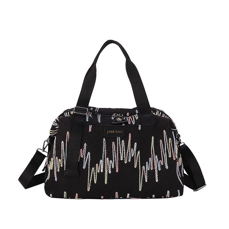 Chic Textured Travel Duffle Bag LoungeYard — product view 6