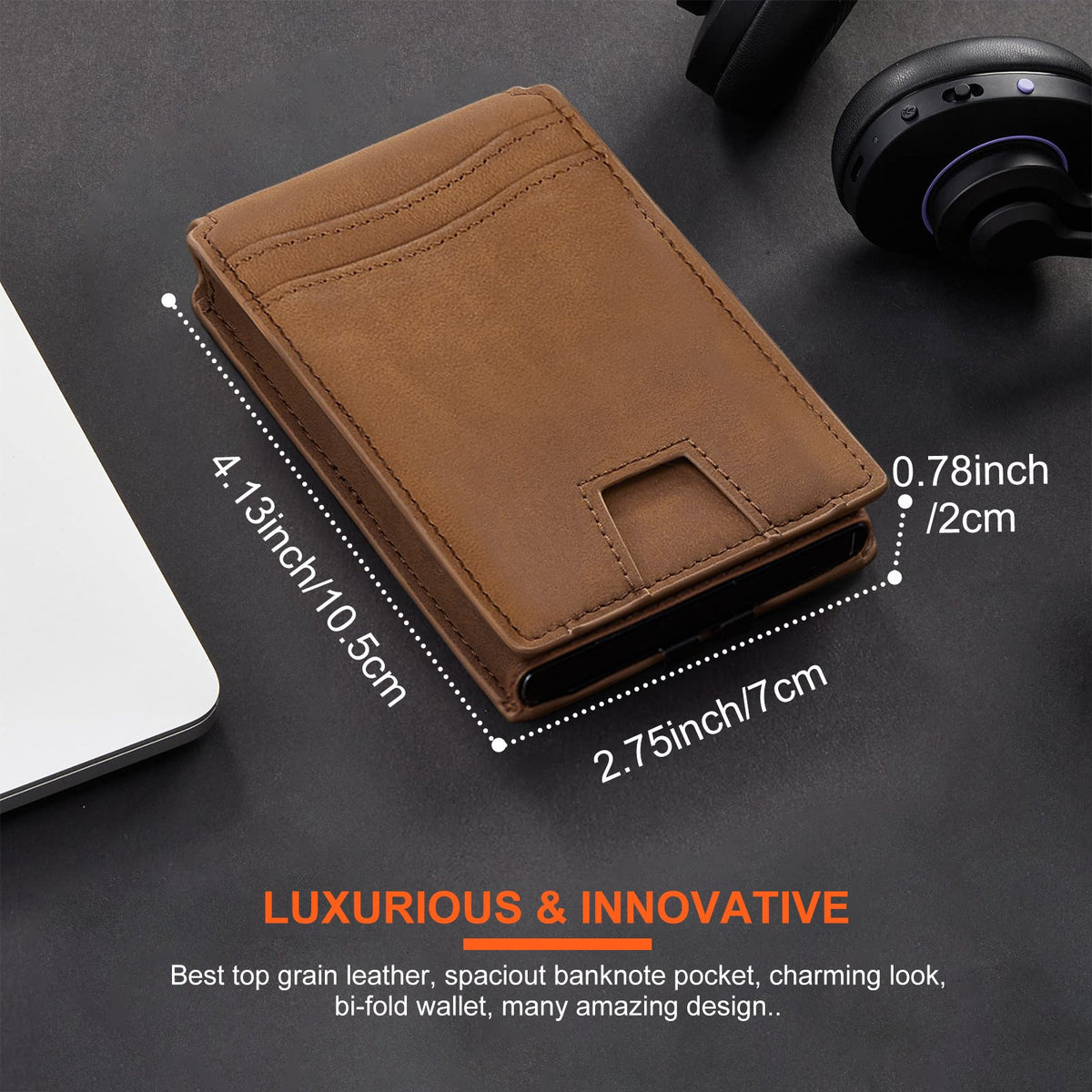 Slim RFID-Blocking Carbon Fiber Cardholder LoungeYard — product view 3