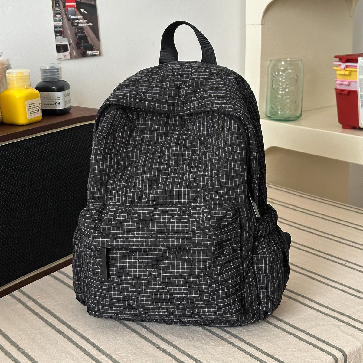 Quilted Multi-Compartment Backpack LoungeYard — product view 7