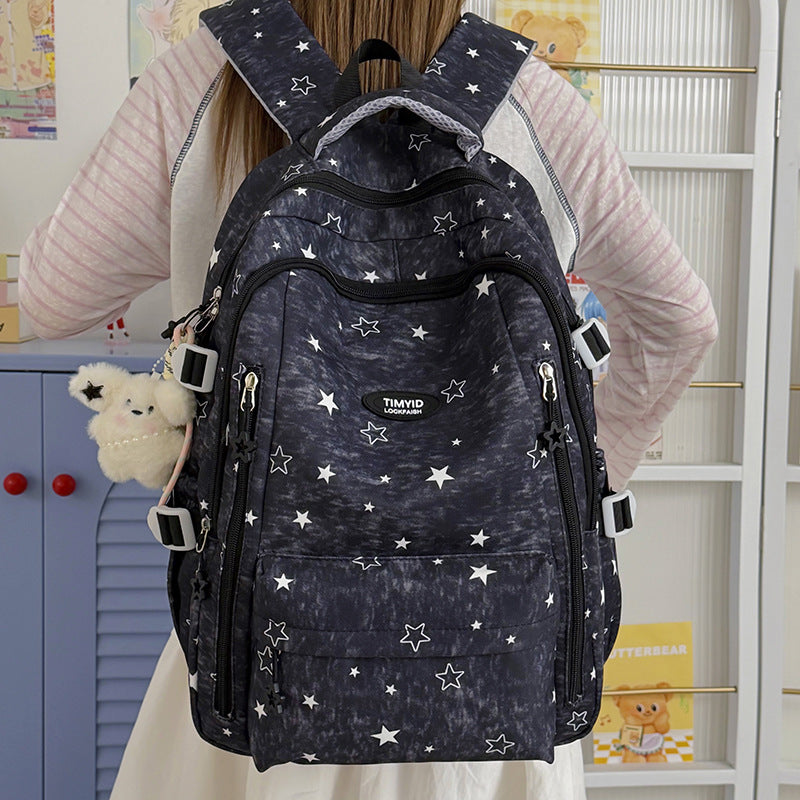 Fun-Themed Star Print Backpack LoungeYard — product view 2