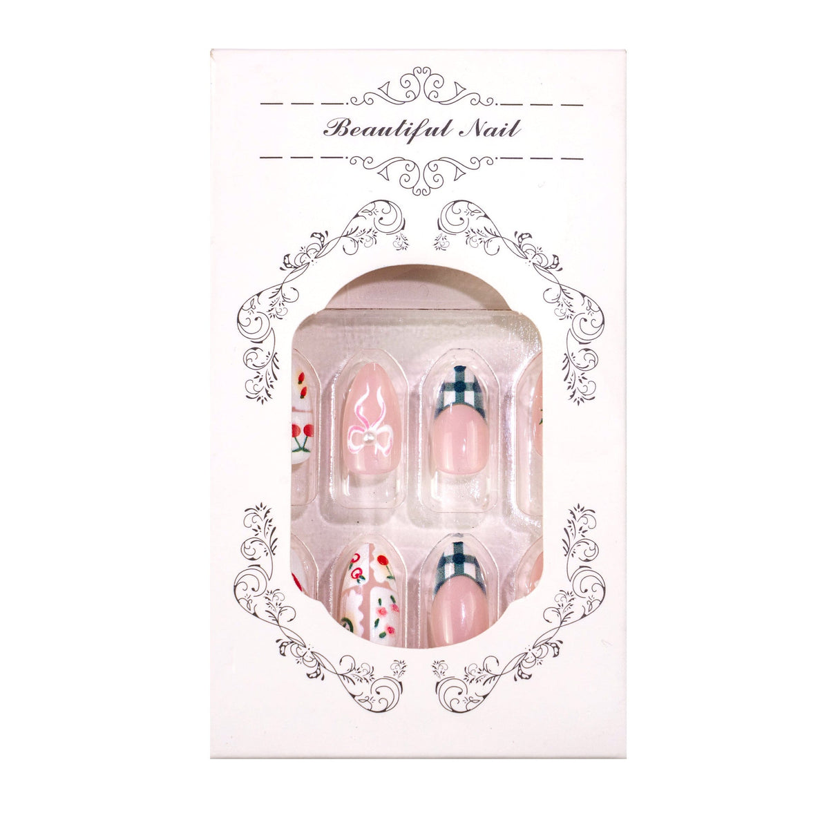 Artistic Floral Acrylic Nail Set — product view 4