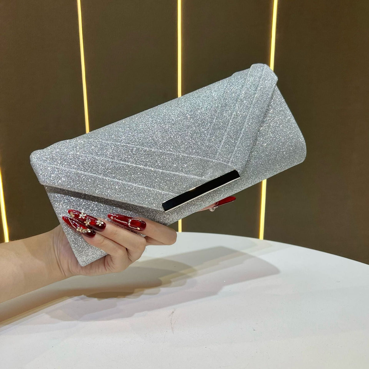 Sparkling Glittered Evening Clutch — product view 6