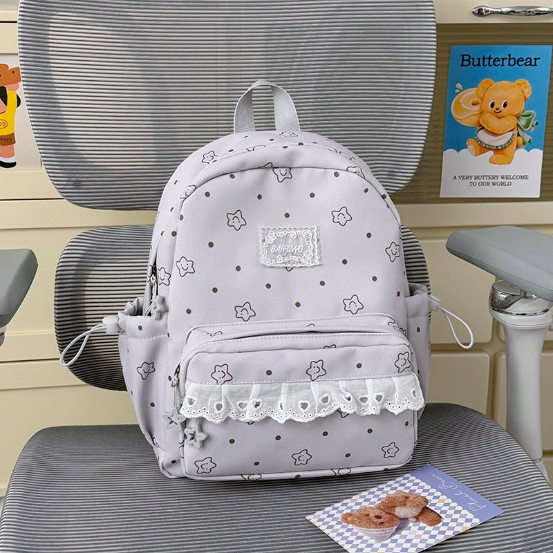 Cute Graphic Print Backpack LoungeYard — product view 7