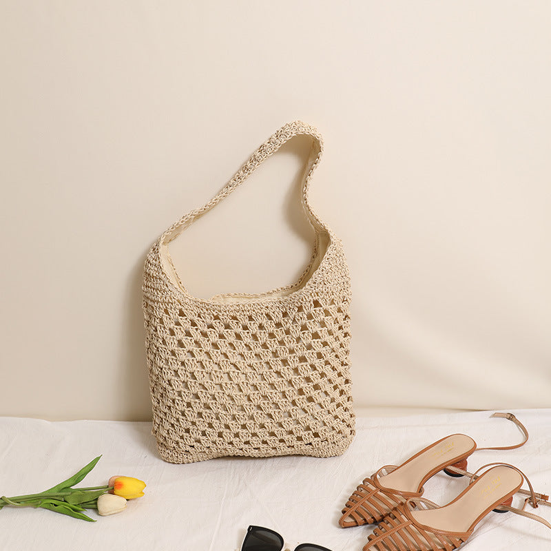 Handmade Macrame Tote Bag LoungeYard — product view 4