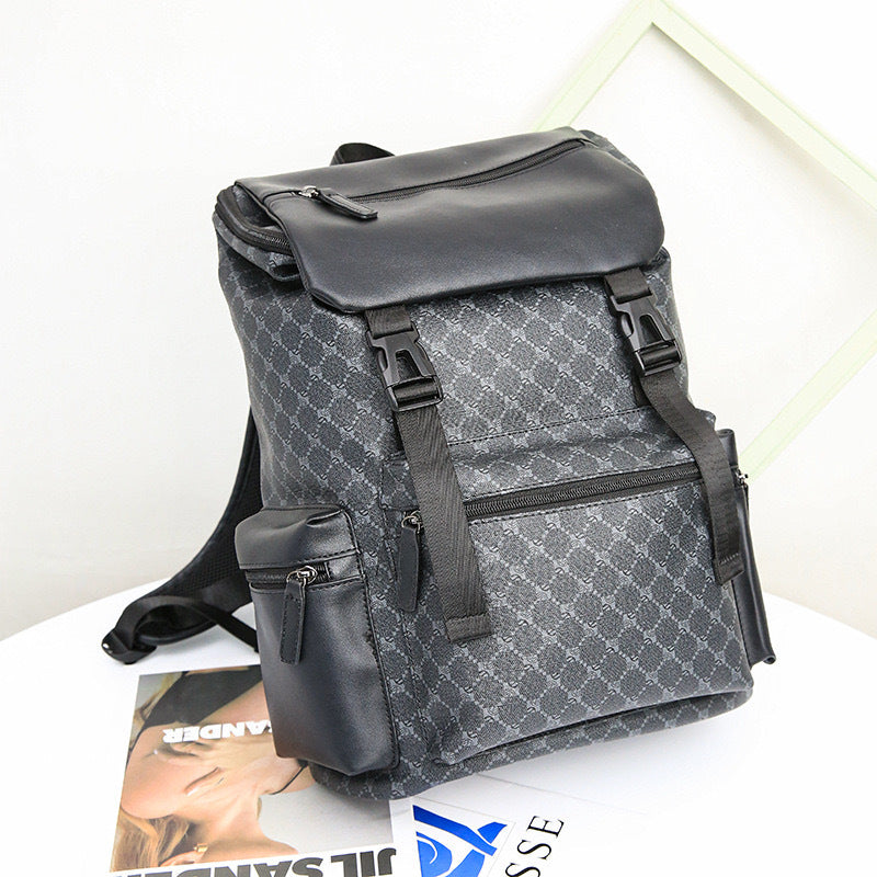 Fashionable backpack with expandable pockets LoungeYard — product view 2