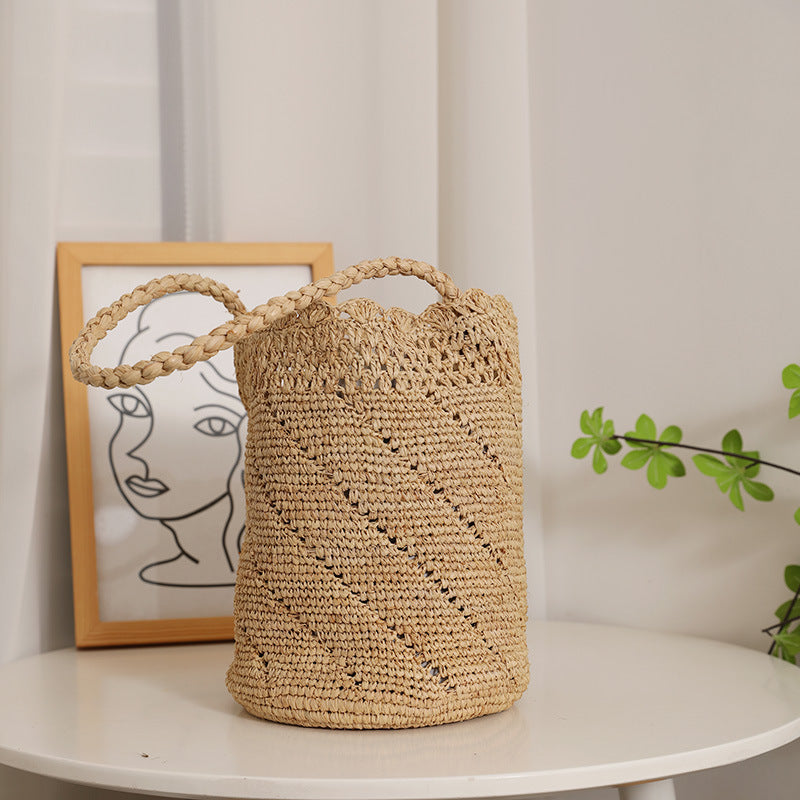Handmade Woven Basket Bag LoungeYard — product view 3