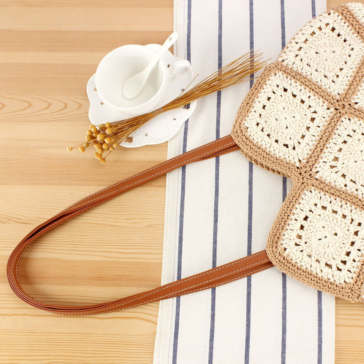 Handcrafted Macramé Shopper Bag LoungeYard — product view 2