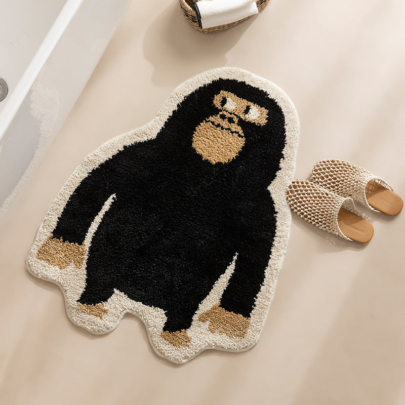 Gorilla-shaped bath mat with non-slip bottom LoungeYard — product view 6