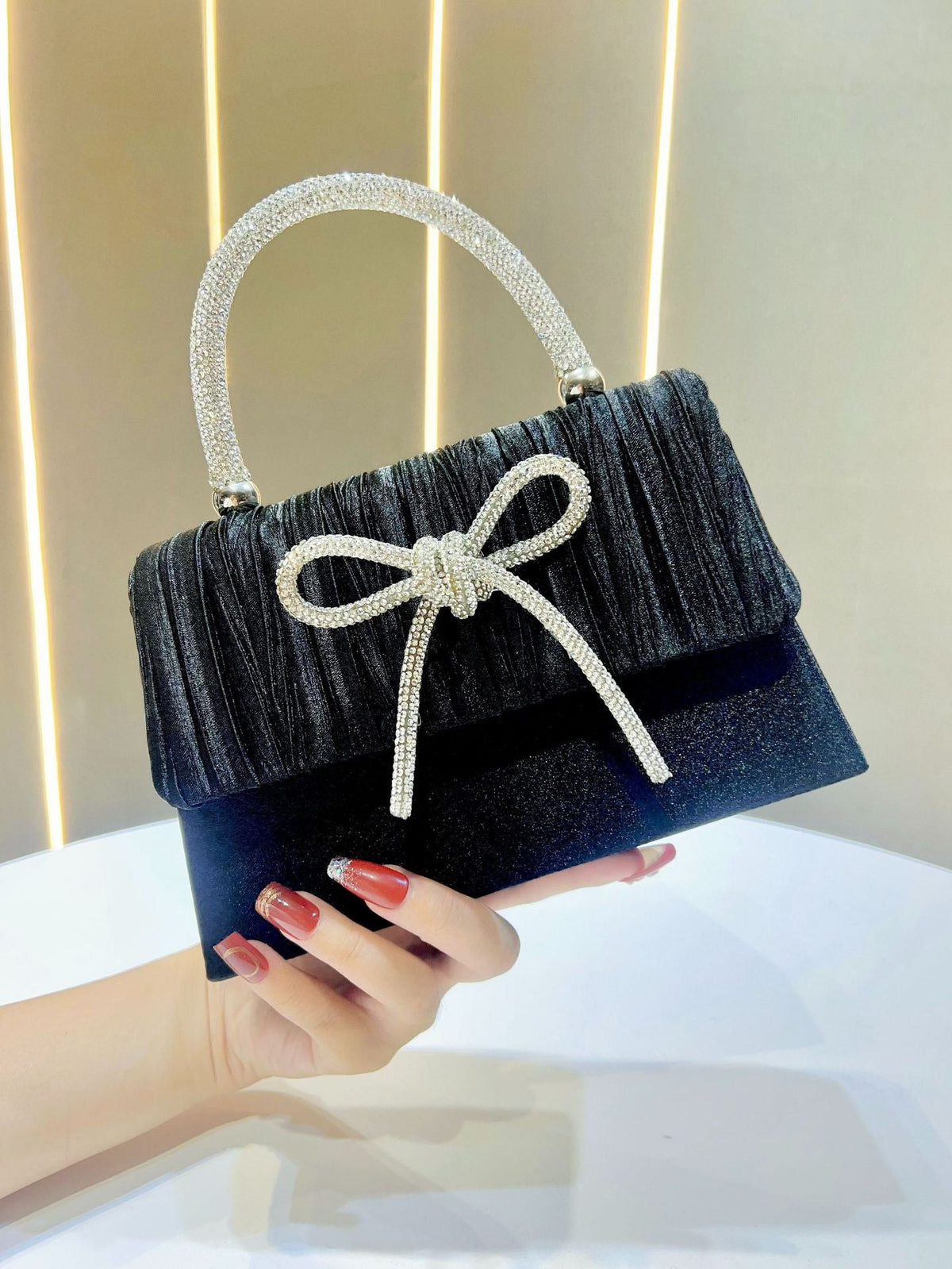 Elegant Textured Handheld Evening Bag — product view 6